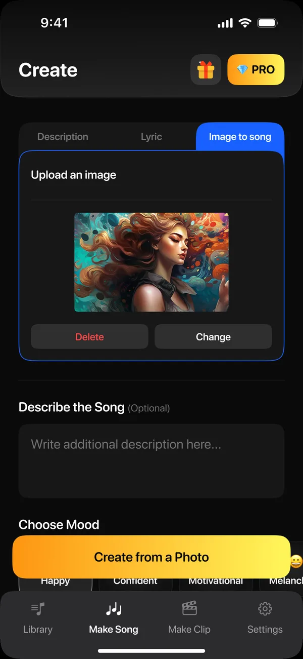 Turn a photo into a song
